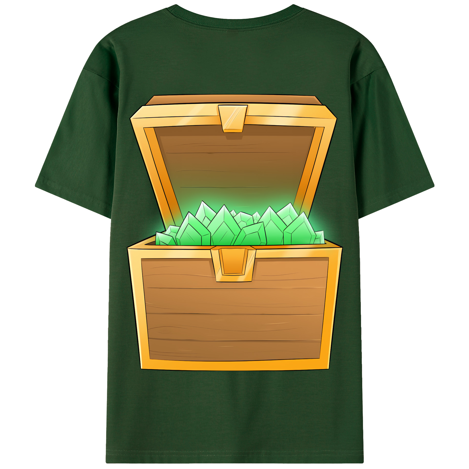 （画像用） マインクラフト ブロックの世界 Minecraft MC Block world 綿100％半袖Tシャツ（背面プリント）